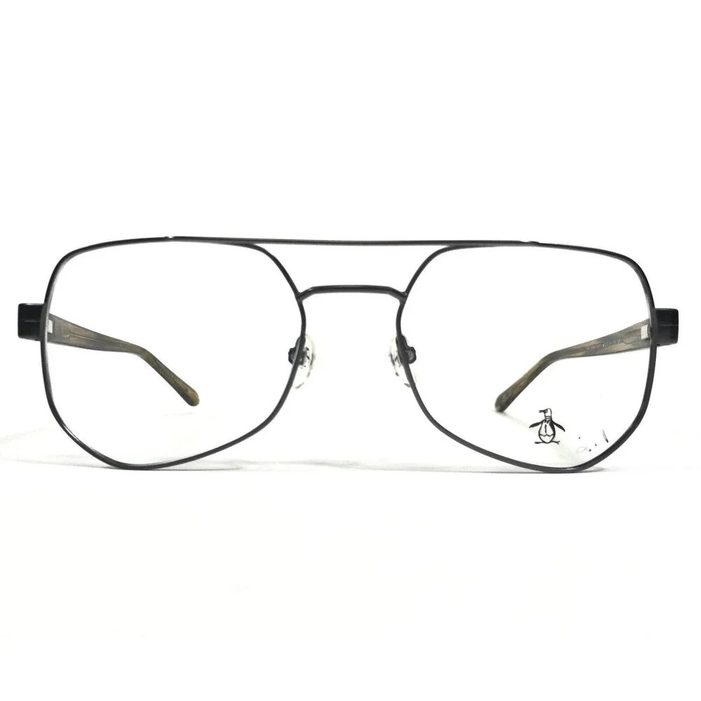 Penguin Eyeglasses Frames THE SINCLAIR GM Grey Brown Square Full Rim 52-19-145